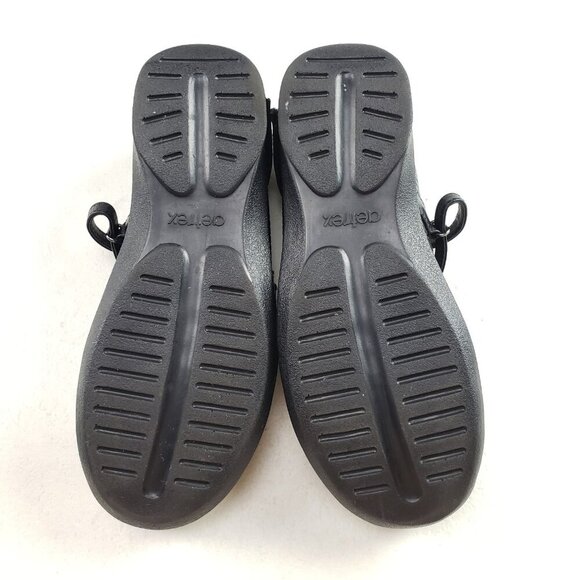 Aetrex Julia Mary Jane Shoe Womens 6.5 X Wide Black Leather Hook Loop Comfort - Picture 9 of 10